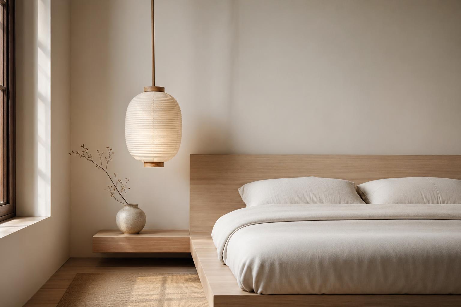 Chambre style japandi 2026 suspension papier washi bois épuré