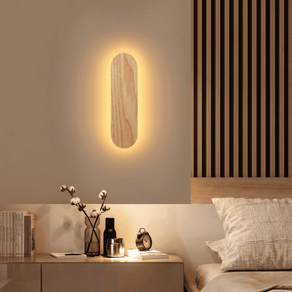 Applique murale bois beige