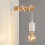 Applique murale bois et blanc