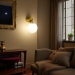 Applique murale boule verre