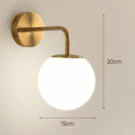 Applique murale boule verre – Image 2