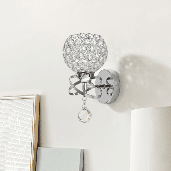 Applique murale chrome et verre