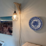 Applique murale corde et bois