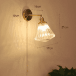 Applique murale dorée et verre – Image 2