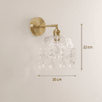 Applique murale laiton et verre – Image 2