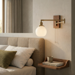 Applique murale potence bois