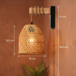 Applique murale rotin bambou design – Image 3