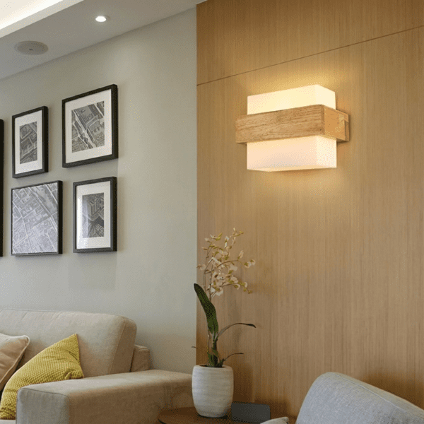 Applique murale salon bois