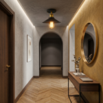 Lampe plafonnier noir doré – Image 5