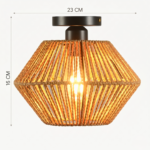 Luminaire plafonnier rotin – Image 4
