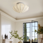 Plafonnier tissu blanc – Image 8