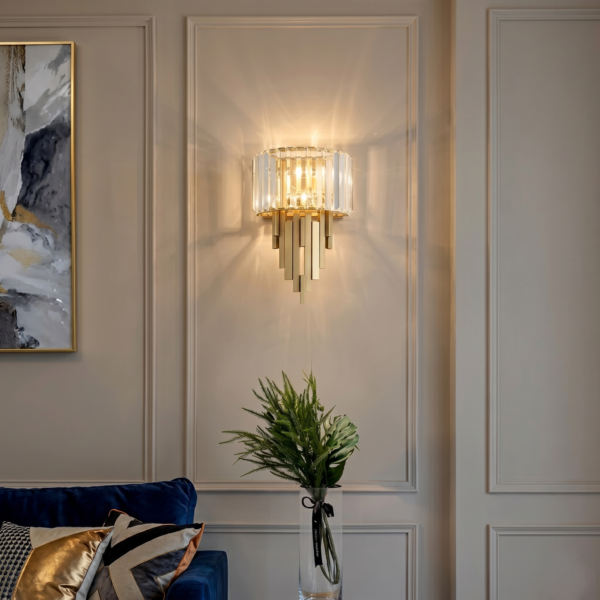 Applique murale art deco verre