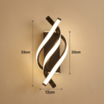 Applique murale led pour salon coloris noir