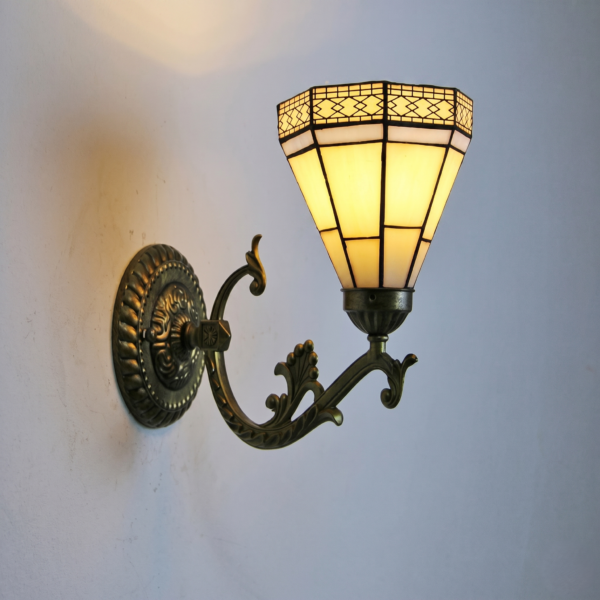 Applique murale verre et fer forgé