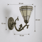 Applique murale verre et fer forgé – Image 3