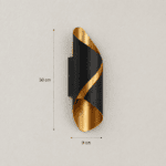 Applique luminaire murale design coloris doré