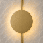 Applique mural salon design, marbre blanc
