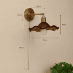 Applique murale retro vintage en laiton, vue 8