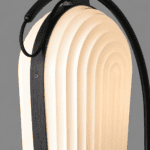 Lampadaire arqué design scandinave coloris blanc