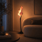 Lampadaire fleur de calla design en métal