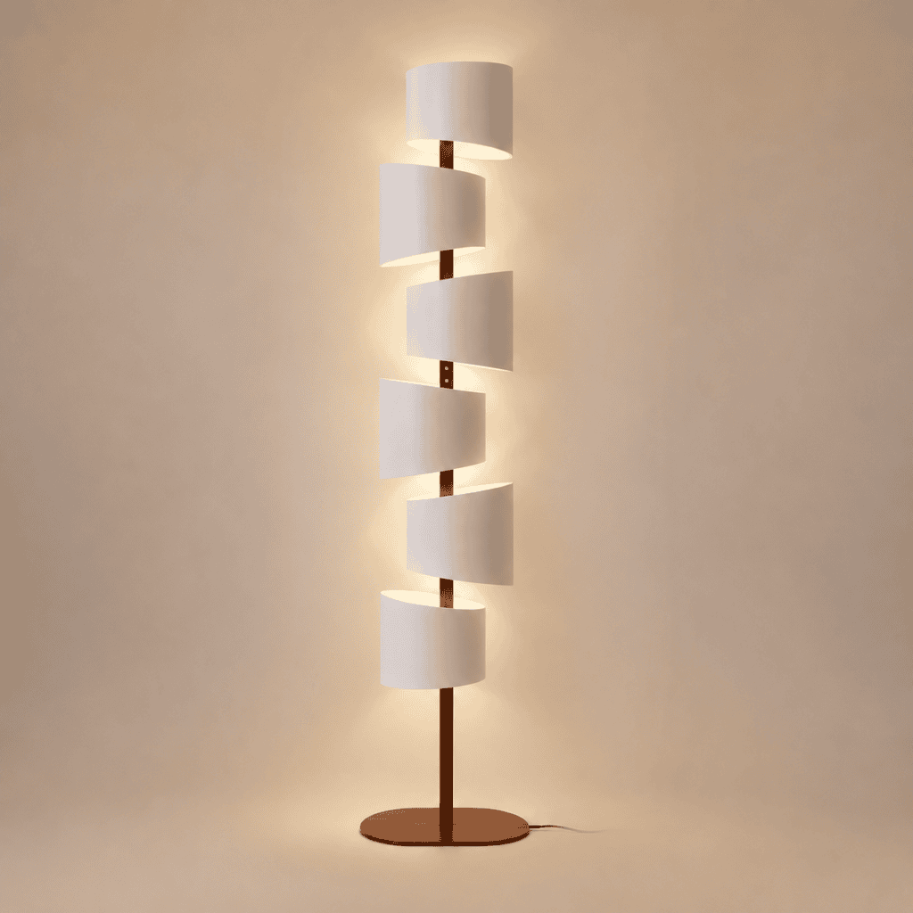 Lampadaire torsadé design scandinave