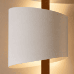 Lampadaire torsadé design scandinave, métal blanc