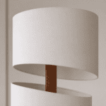 Lampadaire torsadé design scandinave coloris blanc