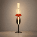 Lampadaire verre soufflé design italien