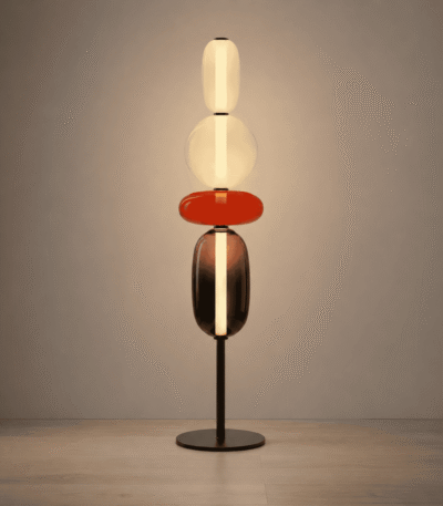 Lampadaire verre soufflé design italien
