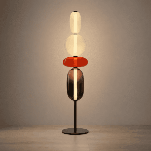 Lampadaire verre soufflé design italien