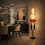 Lampadaire verre soufflé design italien, style art déco