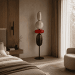 Lampadaire verre soufflé design italien pour salle à manger