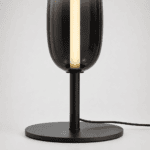 Lampadaire verre soufflé design italien, 28 cm de large et 130 cm de haut