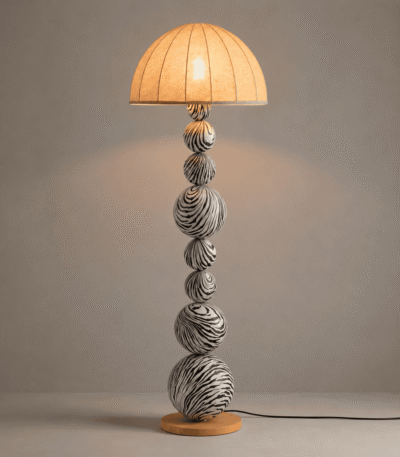Lampadaire zébré design