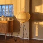Lampadaires en papier coloris blanc