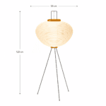 Lampadaires en papier, 53 cm de large et 123 cm de haut